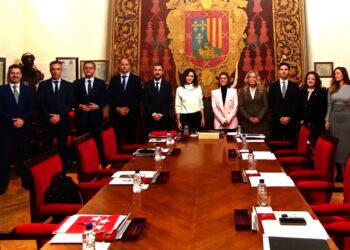 El gobierno regional en Alcalá en enero de este año con Judith Piquet