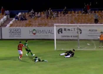 Sergio Sousa empata el partido a pase de Álvaro Portero (Imagen Otero TV)