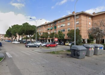 El polígono Puerta de Madrid desde la Calle Núñez de Guzmán. donde se ha producido la actuación policial esta madrugada