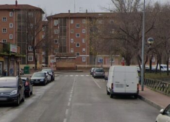 Calle Villalbilla, lugar donde se ha producido esta tarde el accidente