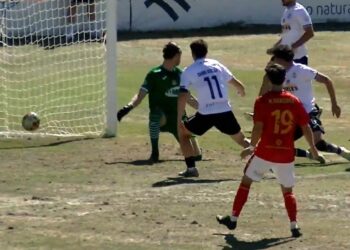 Gol de Javi Hernandez. Imagen RSD Alcalá TV-Otero TV