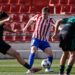 Una imagen del partido entre los juveniles del Atlético de Madrid contra el Maccabi Haifa en la ciudad deportiva rojiblanca de Alcalá. Foto Atlético de Madrid