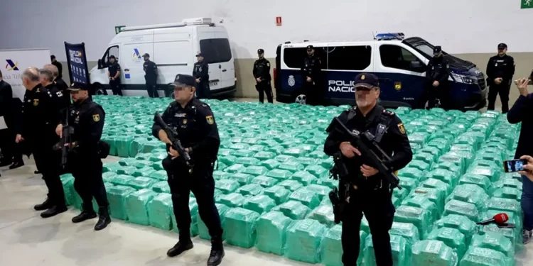 El alijo de cocaína aprehendido en Algeciras en octubre de 2024. Trece toneladas de droga que son el mayor alijo en la historia de España.