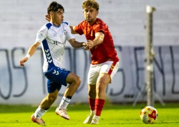 Ángel Blanco en el partido ante el Tenerife B (Foto Baldo)