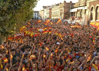 Aficionados alcalaínos en la final de la Eurocopa de Naciones de 2024