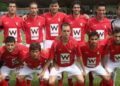 El equipo del Alcalá que quedó campeón en tercera división en 2007. Jesús Muñoz es el cuarto de izquierda a derecha de pie